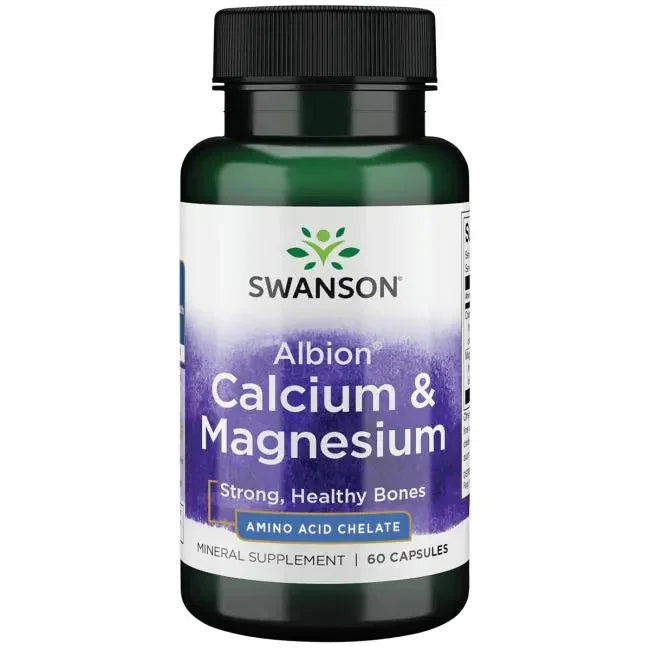 Swanson - Albion (R) Calcium & Magnesium - 60 caps - LaVida Prana