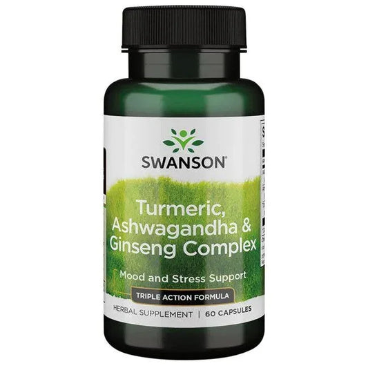 Swanson - Turmeric, Ashwagandha & Ginseng Complex - 60 caps - LaVida Prana